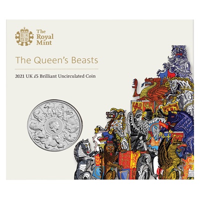 2021 BU £5 Coin Pack - Queen's Beast - The Completer Coin